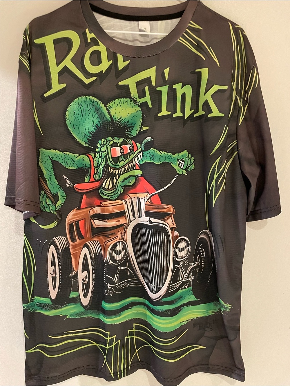 Rat Fink 3D double sided Graphic Short Sleeve Tee - Green/Black